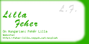 lilla feher business card